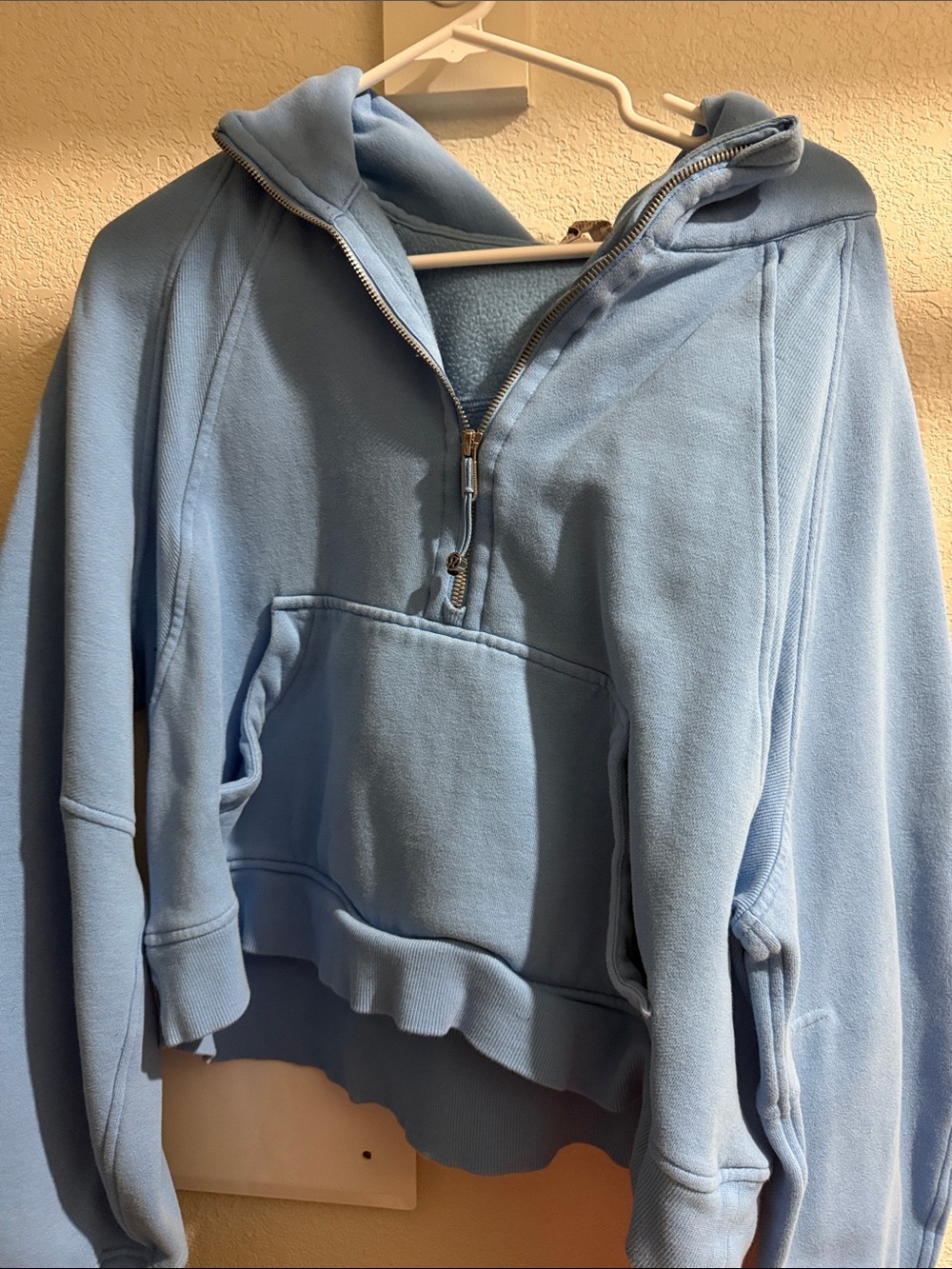 lululemon athletica Light Blue Half-Zip Pullover Hoodie